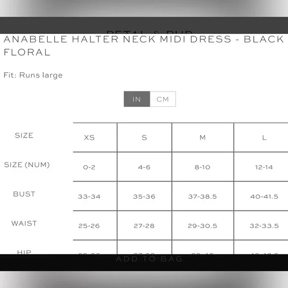 Petal+Pup Annabelle Halter Neck MIDI Dress Black Floral Size Large NWT - Picture 6 of 12